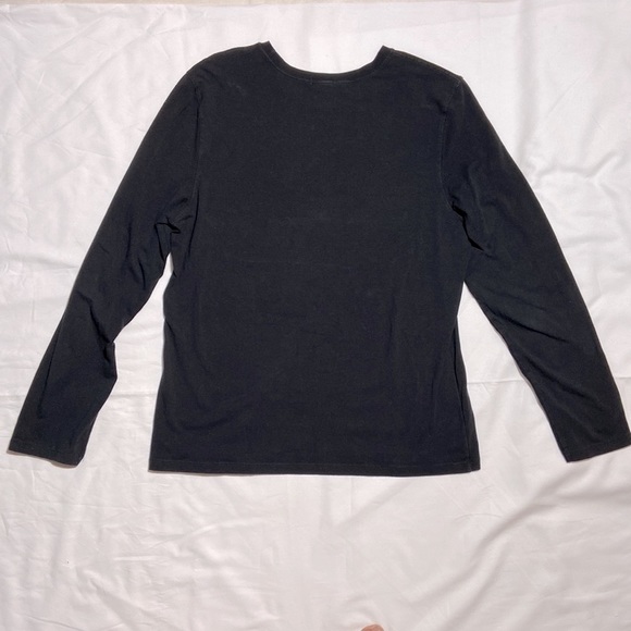 Old Navy Perfect Fit Stretch Long Sleeve Top. Black Crew Neck X-LARGE - Picture 2 of 9